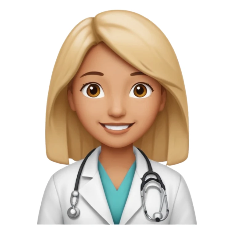 Niña realizando su sueño de ser doctora sticker