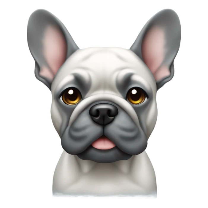 French bull dog blue grey colour sticker