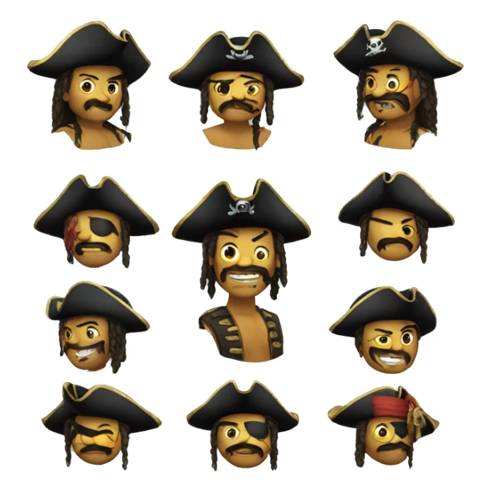 Pirate smiley sticker