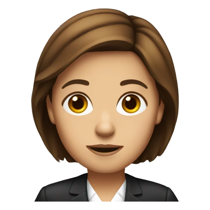  Brown hair talking female lawyer  sticker