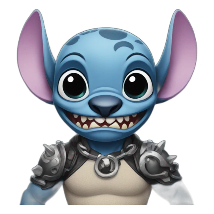Stitch with a lot of tattoos  sticker