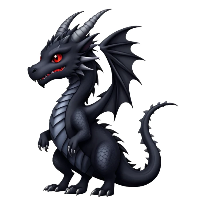 Gothic Badass Edgy Dark Mysterious Mystical Dragon-Beast-Fursona sticker