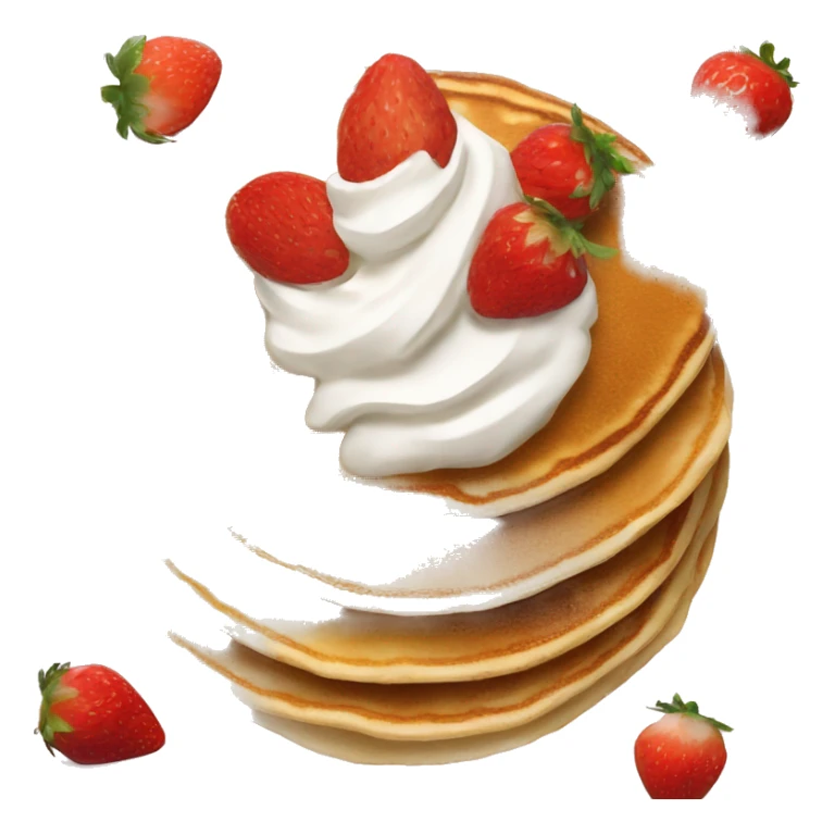 pancakes with strawberries and whipped cream  sticker