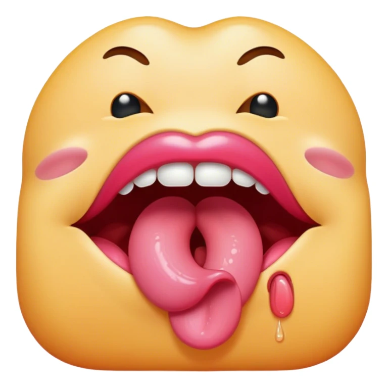 Kissing tongue sticker