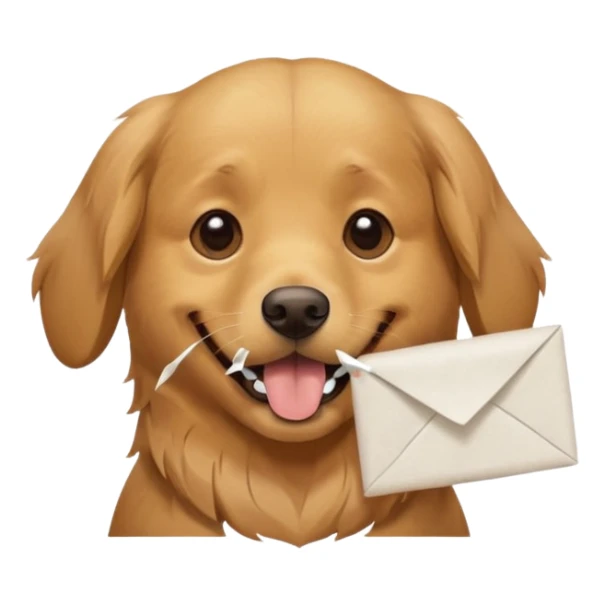 dog with chewed paper in mouth sticker