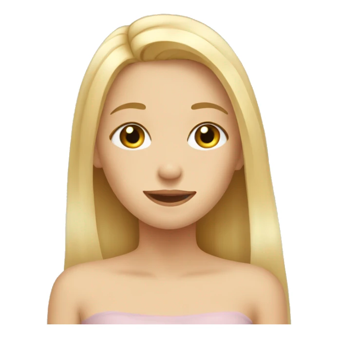 Blonde Long haired girl washes her face sticker