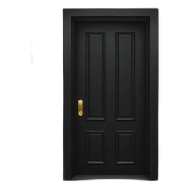 Black door sticker