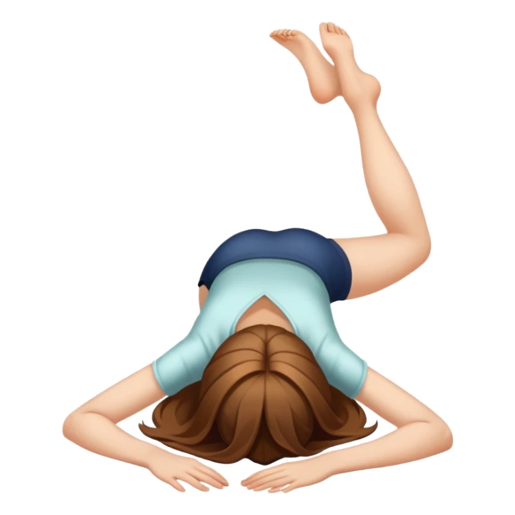 Woman Laying face down on the ground  sticker