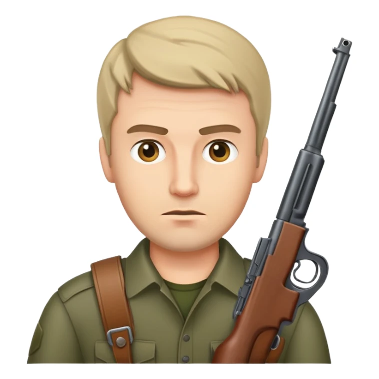 man with gun at his head sticker