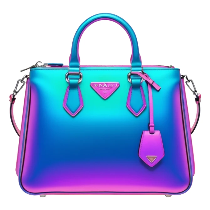  Prada neon colorshifting vibrant futuristic style bag  sticker
