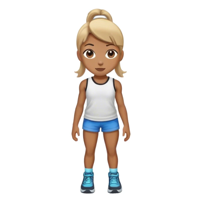 back view of calves muscles female wearing shorts sticker