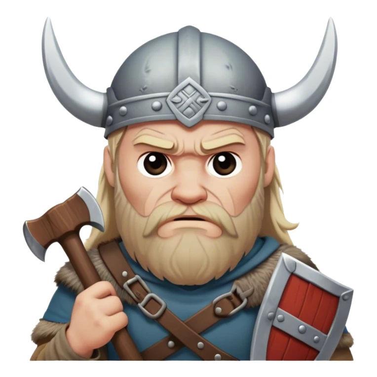 very sad Danish Viking with an ax in his hands
realistic sticker