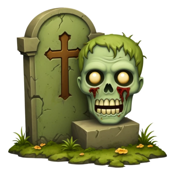 Like a zombie coming out of a tomb stone sticker