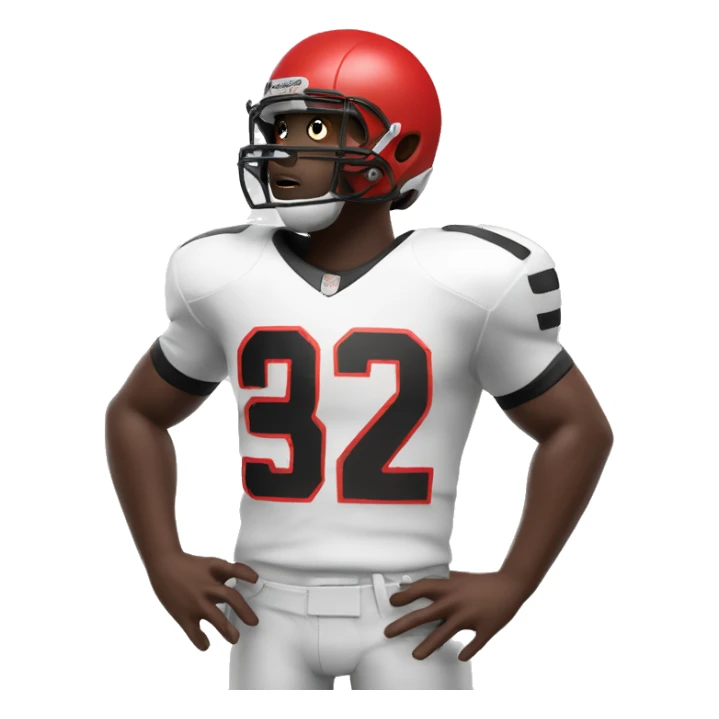 Red Football jersey with the name wilder on the back  sticker