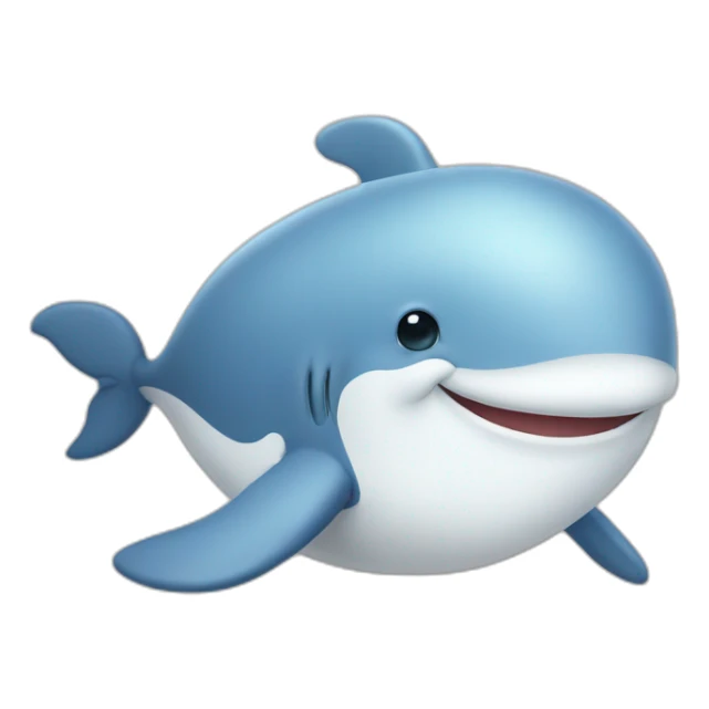 big white whale winking and giving a thumbs up sticker