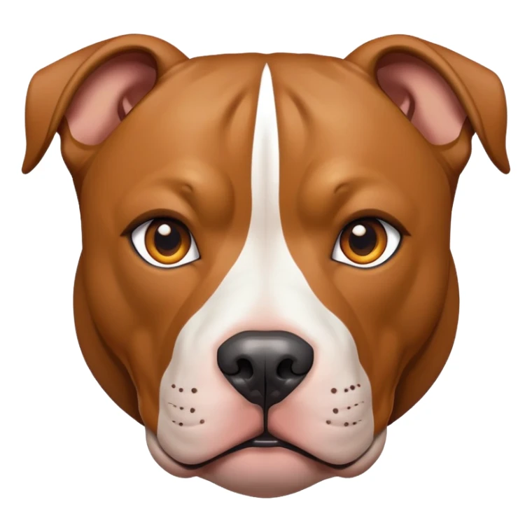 A bronze pit bull with bronze eyes sticker