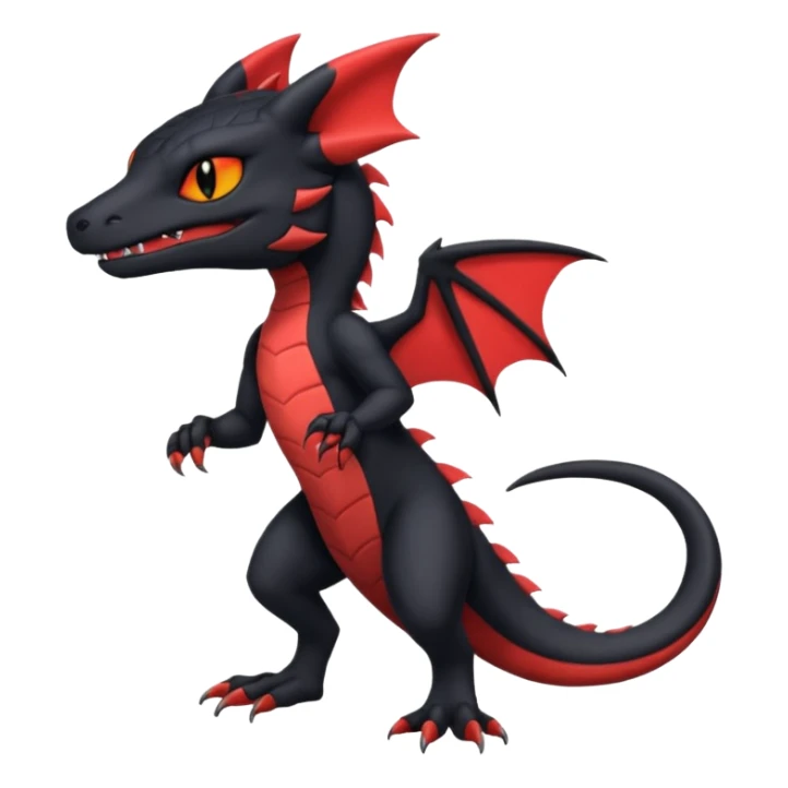 Dark edgy cool cute Salandit-Noibat-Litten-Hybrid (Full body) sticker
