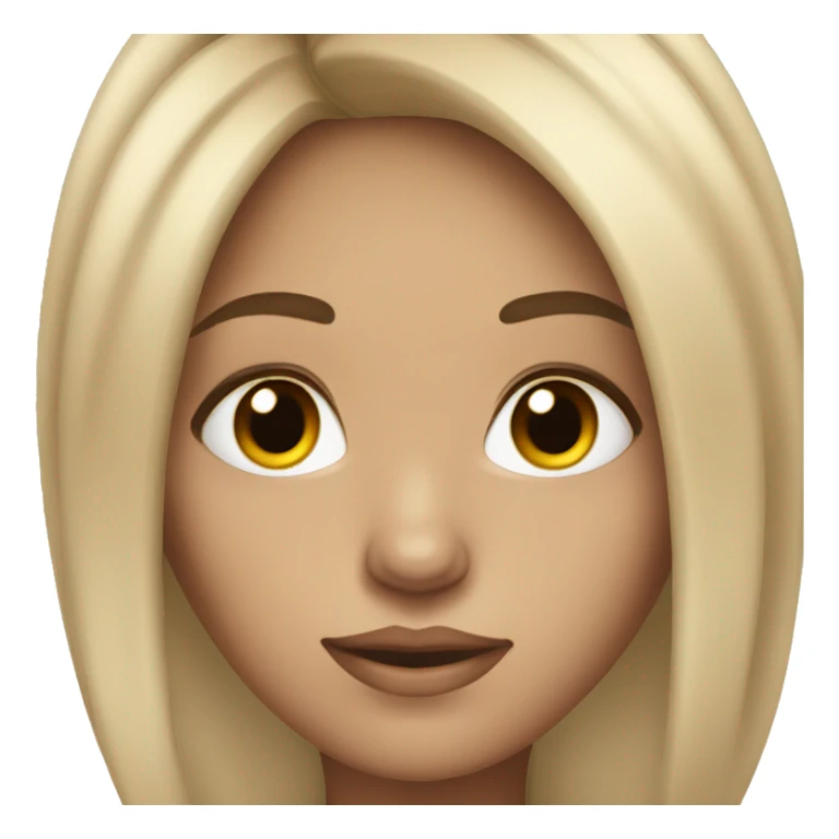 Brunette straight haired light skinned  girl with long eyelashes sticker