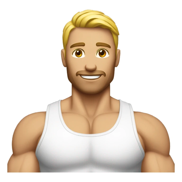 white fitness trainer muscle sticker
