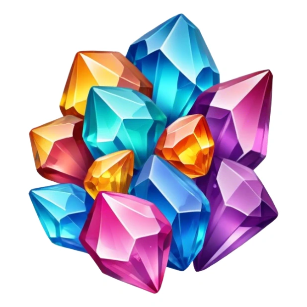 Crystals sticker