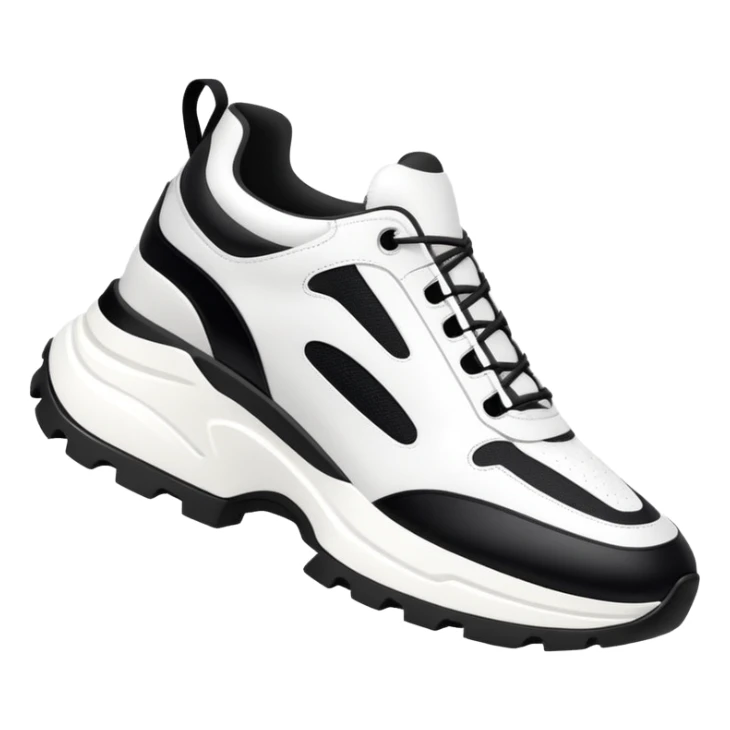 white and black tracks balenciaga shoes sticker