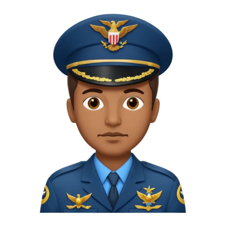 Military Air Force Mexican man  sticker