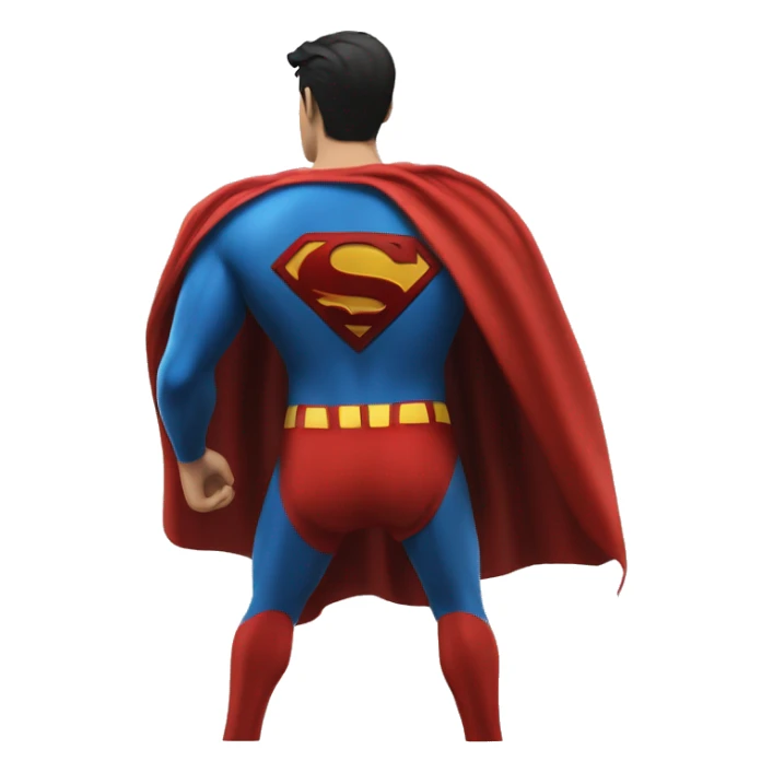 Superman on his back looking back, red cape highlighted (((no symbol))) sticker