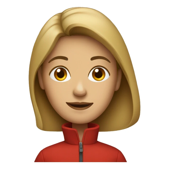 woman in red coat sticker