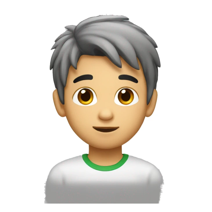 niño rubio con el pelo medio largo muy soniente sticker