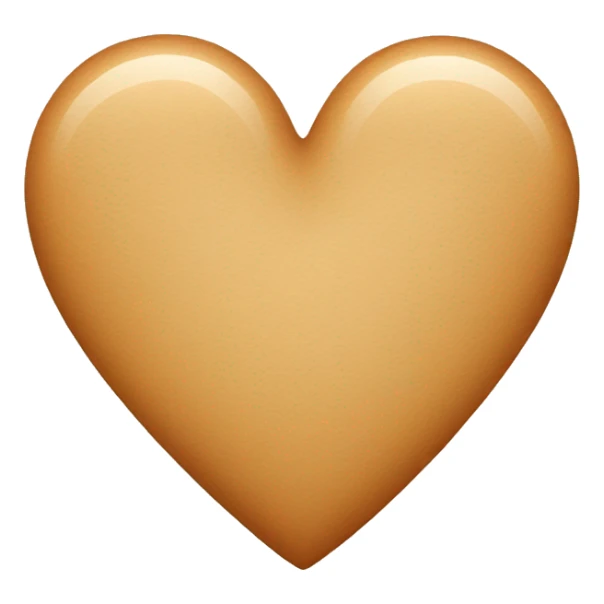 Tan heart sticker