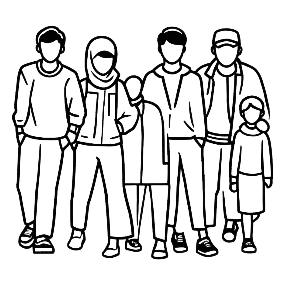group of people sticker