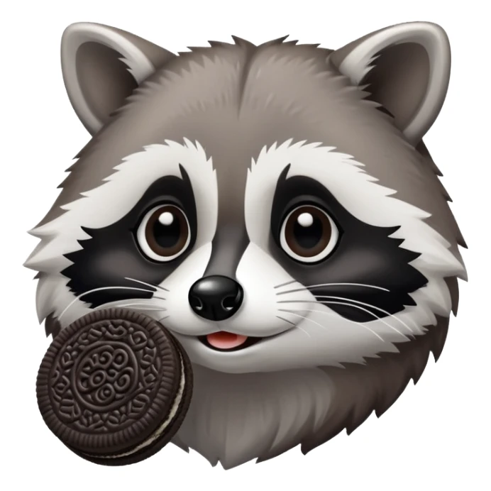 Raccoon eating oreo cookies  sticker