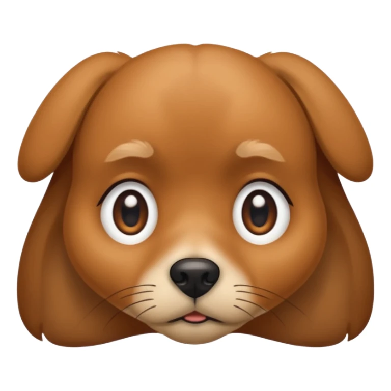 sad dog look, clear expression, big sad eyes, neutral background sticker