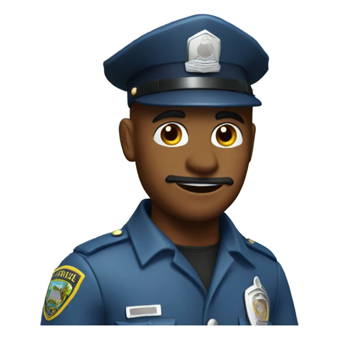 Santa dressed as a policeman under a palm tree sticker