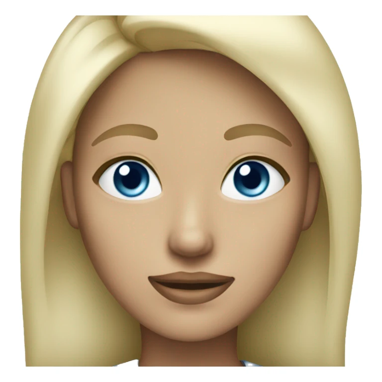 Blonde woman blue grey eyes  sticker