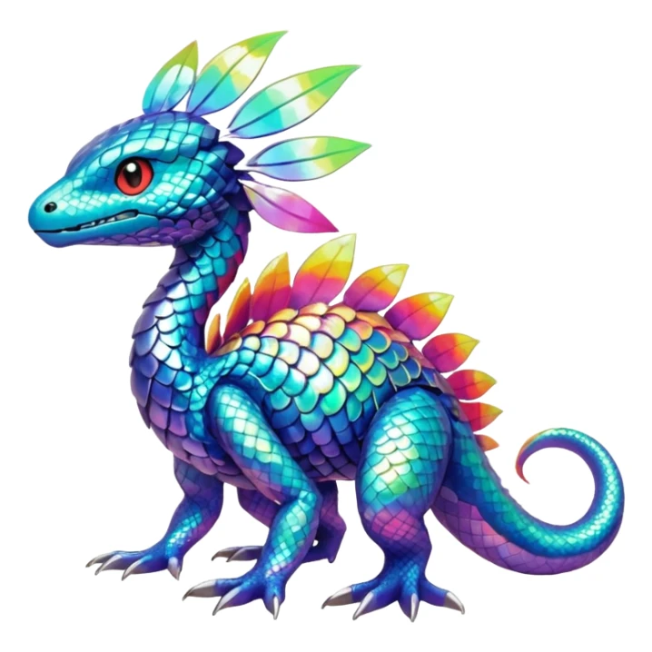 Shiny Exotic Tropical Pokémon-Fakémon-hybrid-creature (full body) sticker