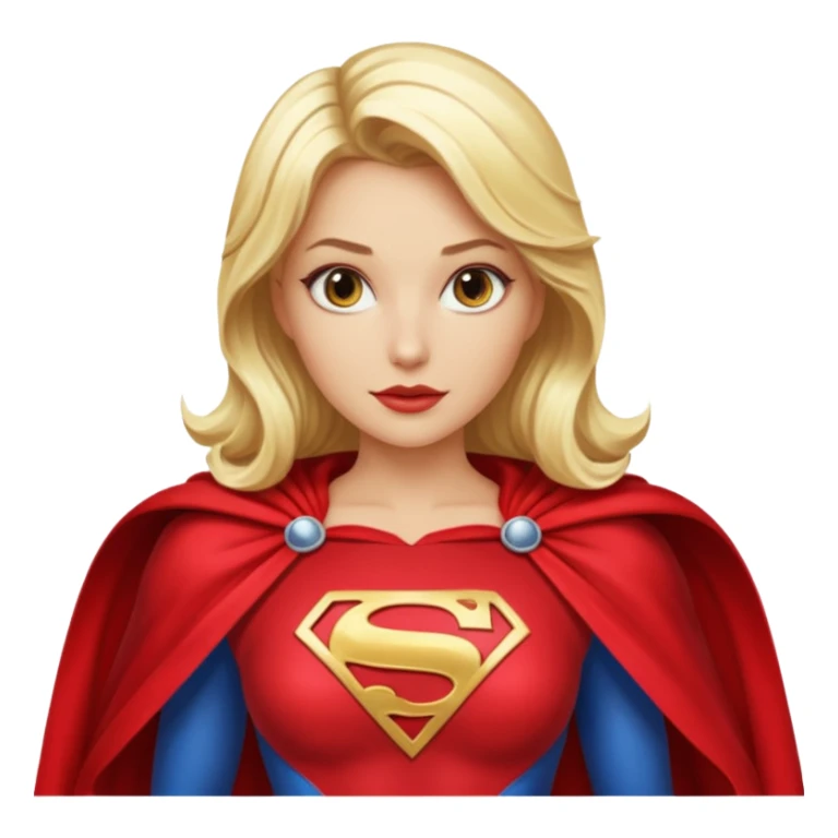 Glamorous blonde women superhero with cape sticker