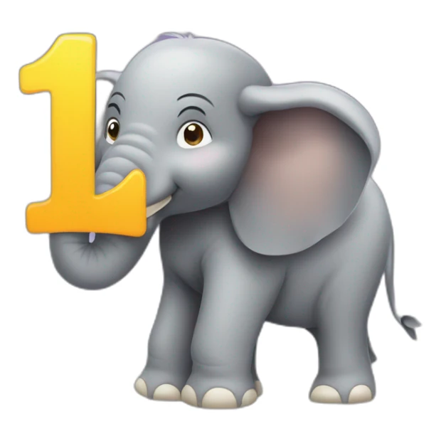 Sign that says Number 1 Fan with an Elephant sticker