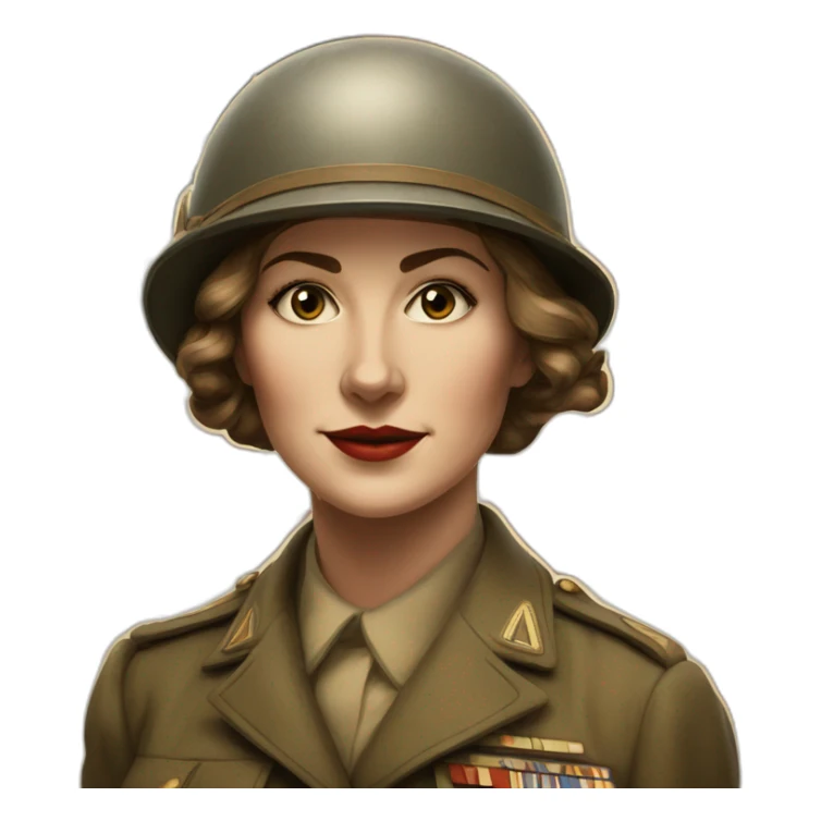 WW1 women from a propaganda poster face shown sticker
