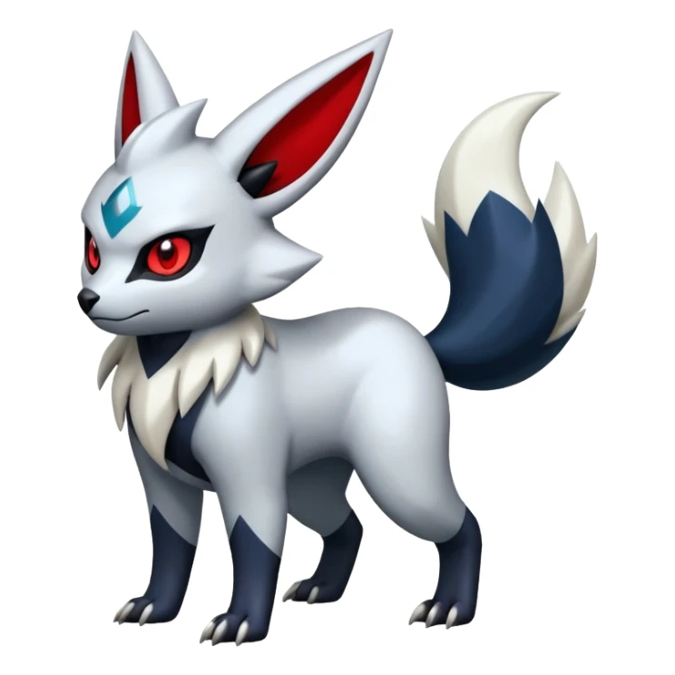 Absol-Umbreon-Zorua-Zangoose-Fakémon-hybrid-creature (full body)  sticker