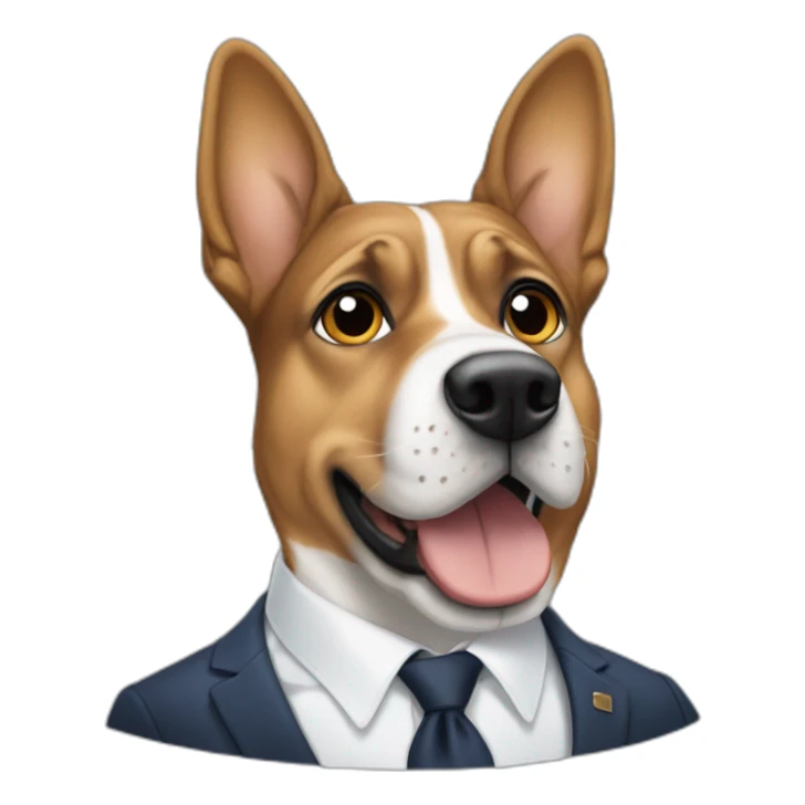 Macron qui fé un tiéque un un chien sticker