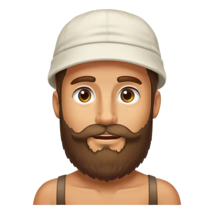 white, gym bro, shirtless, backwards hat, hairy chest, beard, sticker