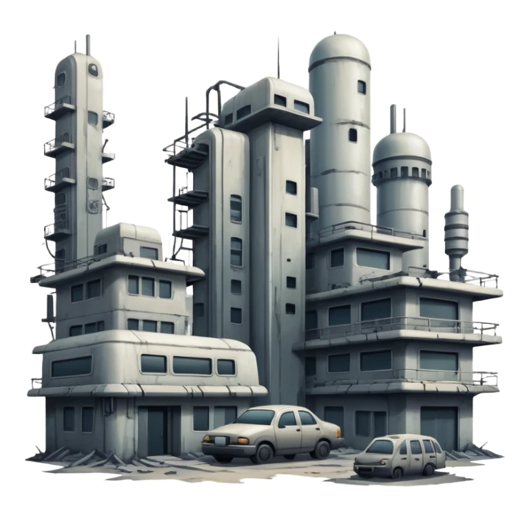 Dystopian Apocalyptic Aesthetic Scenery Deco sticker