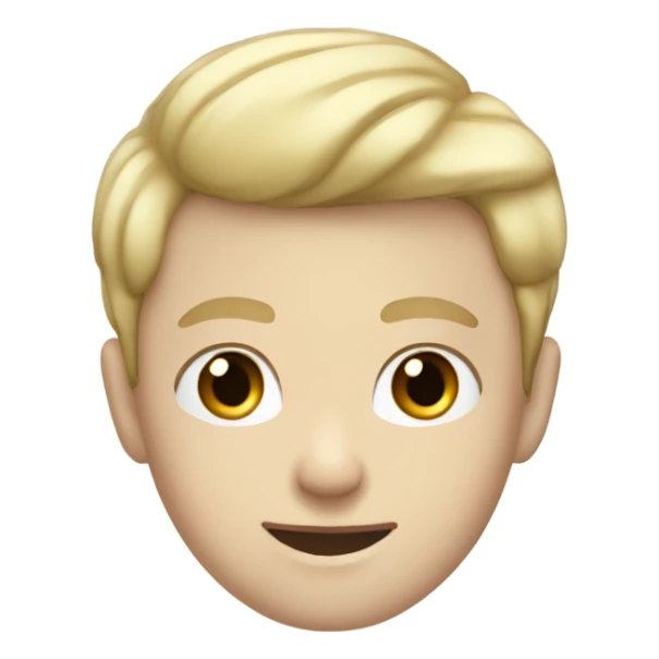 blonde boy in white shirt blue eyes  sticker