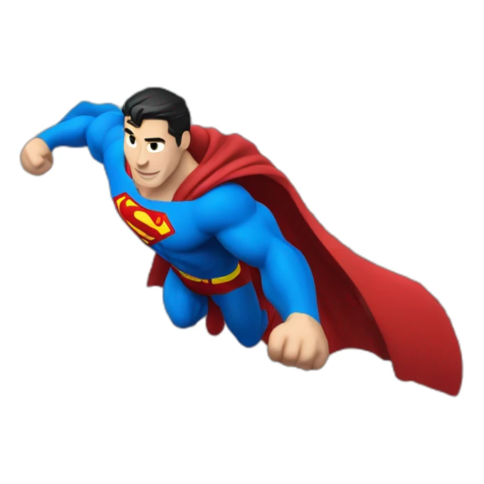 Superman flying fast over puebla city  sticker