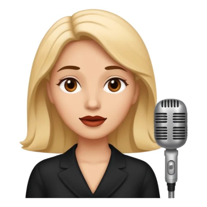She has a very deep contralto voice sticker