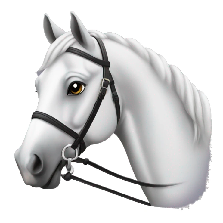 A grey dressage horse sticker