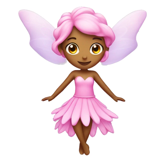 pink fairy with stars sticker