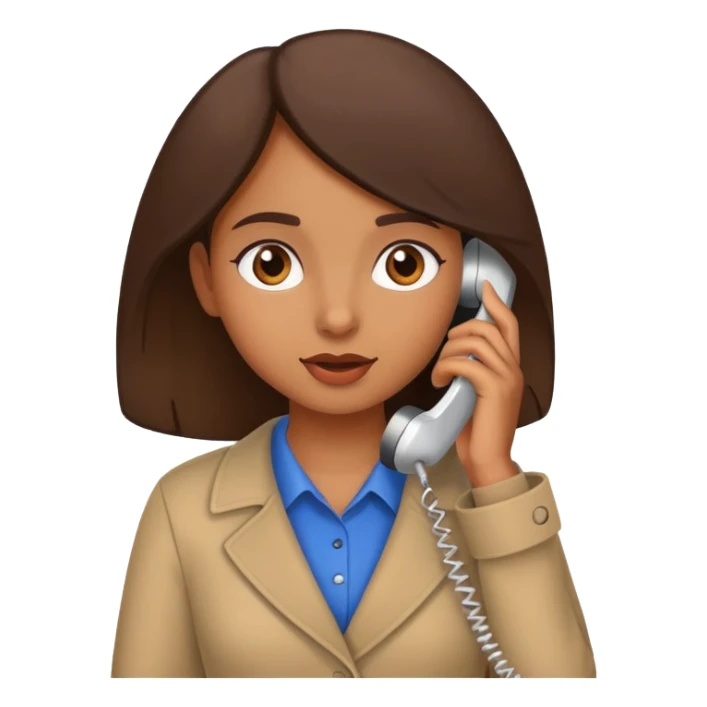 a brown girl talking on the phone sticker