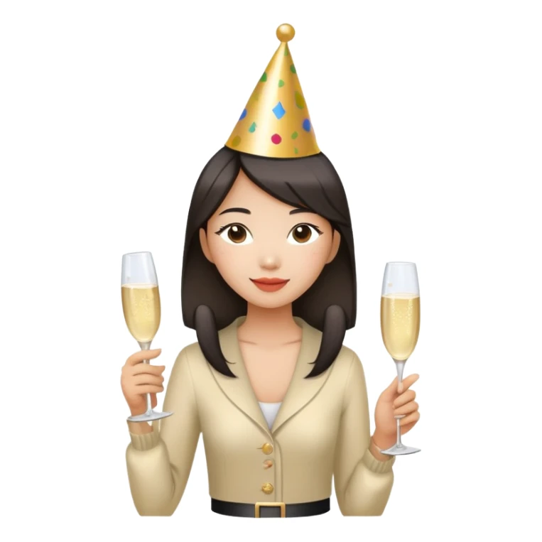 Asian girl  21st birthday  sticker